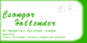 csongor hollender business card